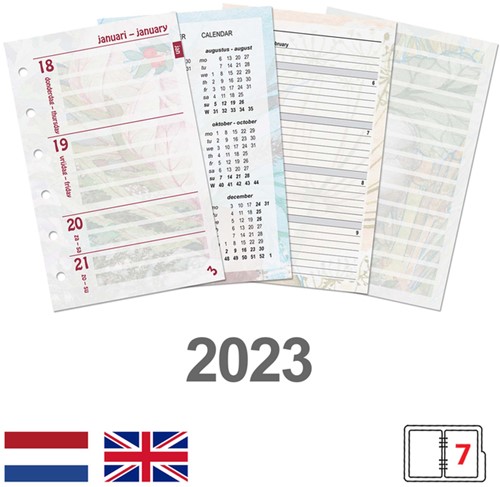 AGENDAVULLING 2023 KALPA POCKET BLOEMEN -AGENDA INTERIEURS 6238-23 7D/2P
