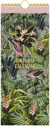 Verjaardagskalender 130x325mm jungle -Kalenders btc 525253