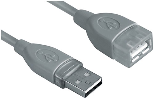 KABEL HAMA USB 2.0 A-A VERLENG 3M GRIJS -KABEL MANAGEMENT 75045040