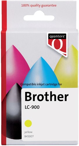 INKCARTRIDGE QUANTORE BRO LC-900 GEEL -QUANTORE INKJET K12265PR Inkcartridge proprint bro lc-900 geel